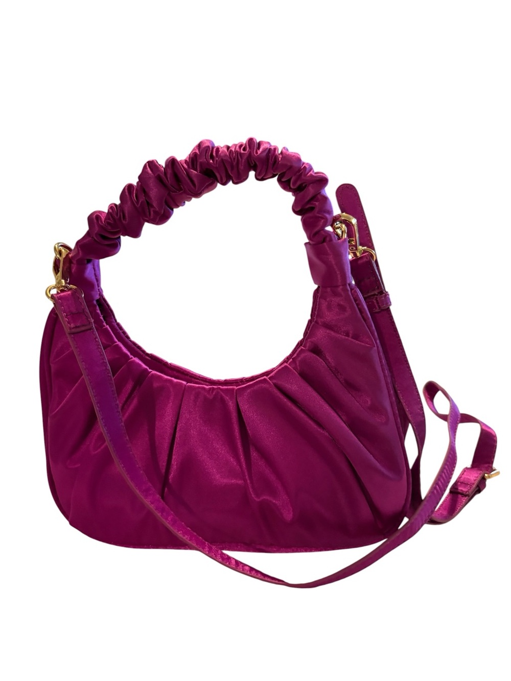 Urban Expressions Stormi Ruched Satin Convertible Crossbody Bag